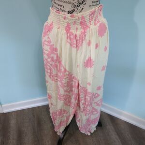 Anthropologie Aniya Balloon Joggers Pink Rose size small